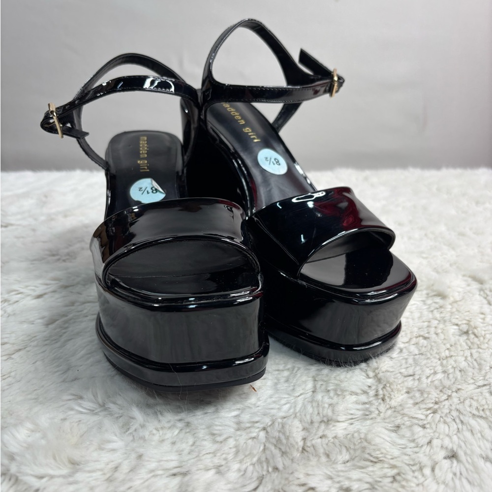 Steve Madden Platform Ankle-Strap Sandals - Black Patent
